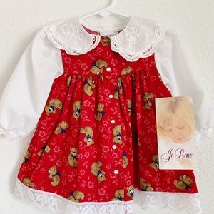 Vintage Teddy Bear Dress set, 18 months, NWT